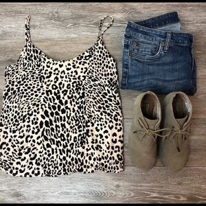 Vici Leopard Print Tank Top Slinky Sexy Cute M/L